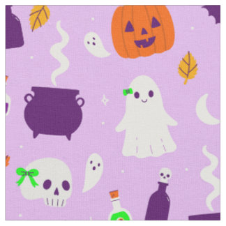 lila coquette halloween söt bow skalle spöke tyg