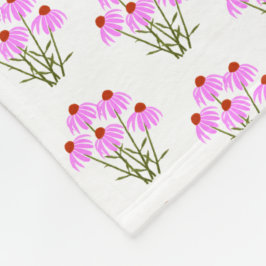 Lila Cornblommor Fleecefilt