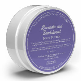 Lila Cosmetics Burk-etikett med ingredienser Runt Klistermärke