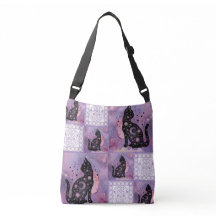 Lila Cosmic Cats Patchwork