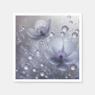 Lila Cosmos och Dew Drops Pappersservett