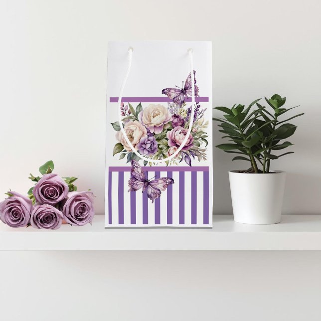 Lila Cottage Blommigt Small Gift Bag (Skapare uppladdad)