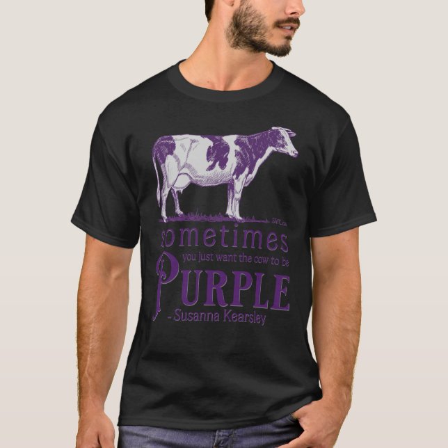 Lila Cow Classic T-Shirt (Framsida)