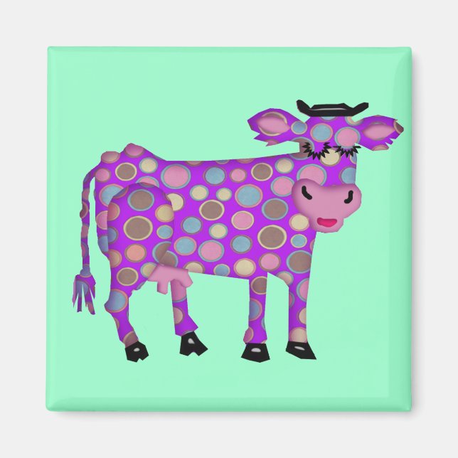 Lila Cow Magnet (Framsidan)