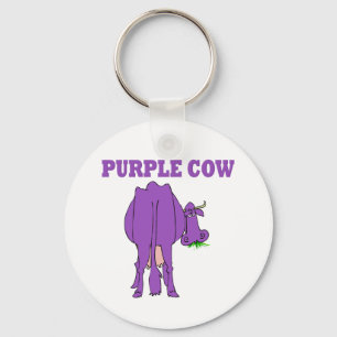 Lila Cow Nyckelring