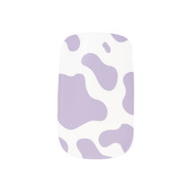 Lila Cow Patch Nagel Stickers