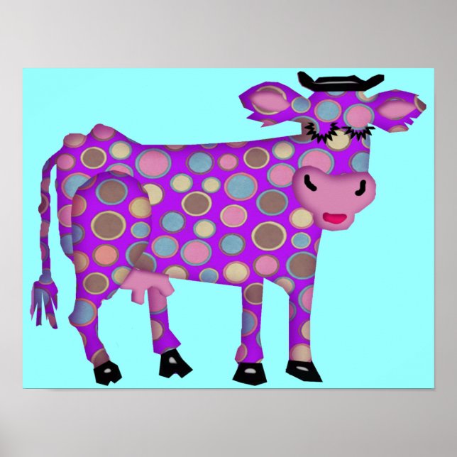 Lila Cow Poster (Framsidan)