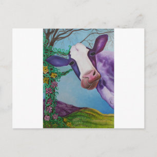 Lila Cow Vykort