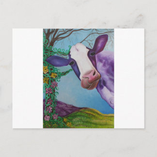 Lila Cow Vykort