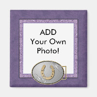 Lila Cowgirl Bandana Photo Magnet