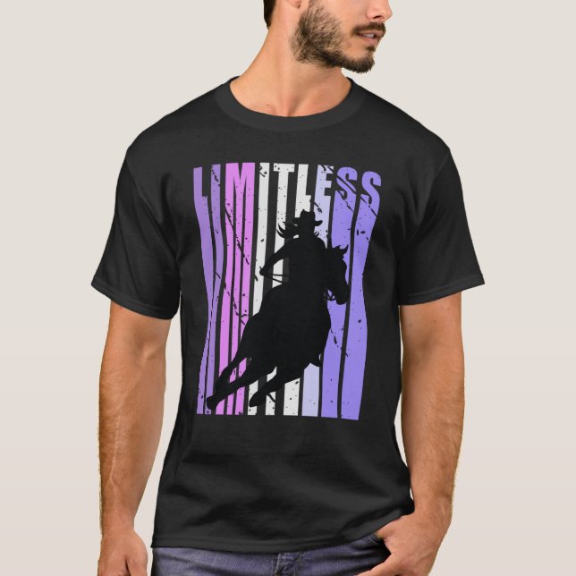 Lila Cowgirl Hat Cow Girls Rodeo Weste T Shirt (Framsida)