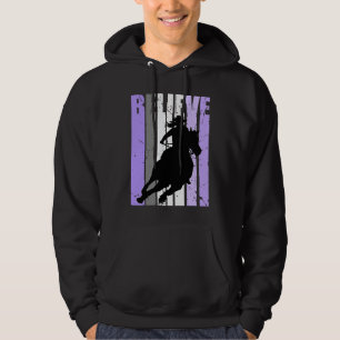 Lila Cowgirl Tunnrida Häst Ridning Ryttare Ri Hoodie