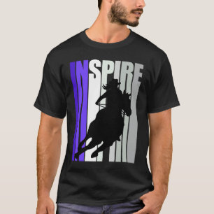 Lila Cowgirlhatt Rodeo Inspirerar Västerländskt Te T Shirt