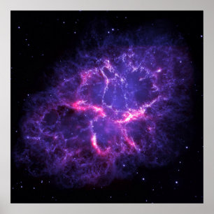 Lila Crab Nebula SpaceHD Poster
