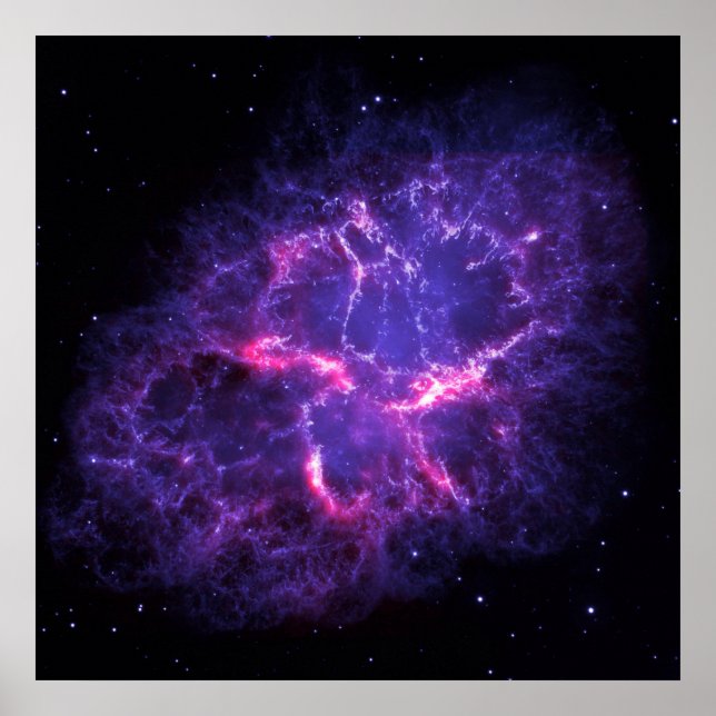 Lila Crab Nebula SpaceHD Poster (Framsidan)