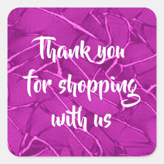 Lila Cracks Mönster Business Fyrkantigt Klistermärke