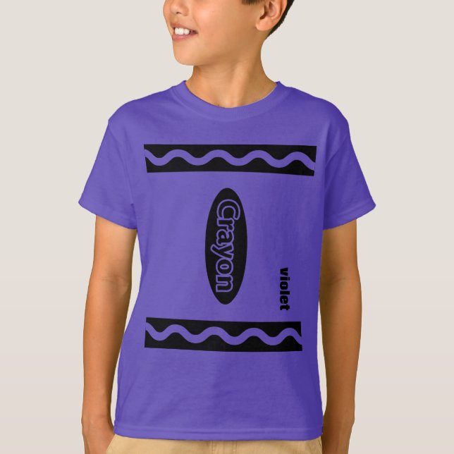Lila Crayon Box Halloween fest Group Costume T Shirt (Framsida)
