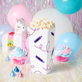 Lila Crayon Popcorn Boxes Presentaskar