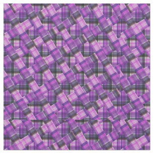 Lila Crisscross Checked Tartan Design. Tyg