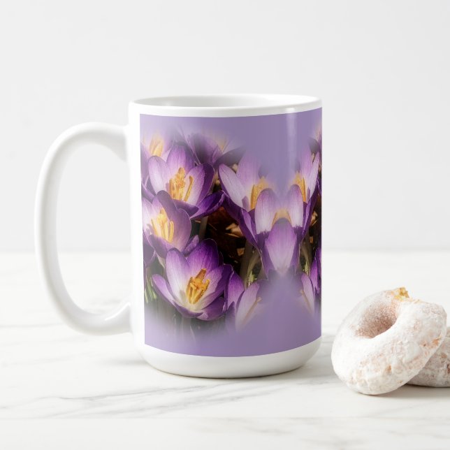 Lila Crocus Kaffemugg (Med munk)