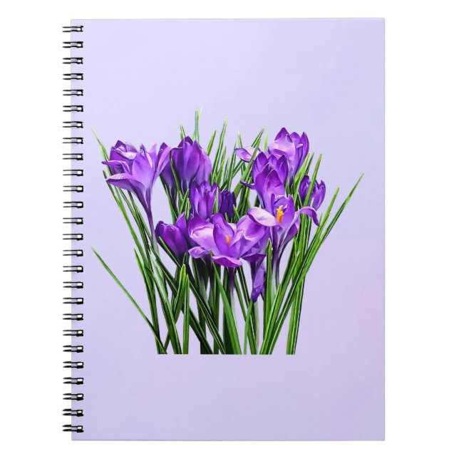 Lila Crocuses Anteckningsbok (Framsidan)