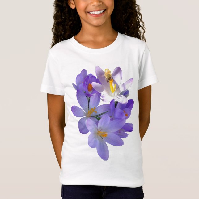 Lila Crocuswith Bee Girls T-Shirt (Framsida)