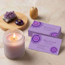 Lila Crown Chakra Energibehandlare Reiki-företag
