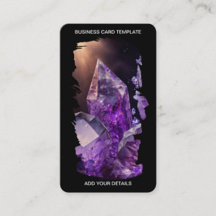 Lila Crystal Amethyst Visitkort