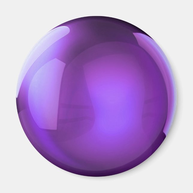 Lila Crystal Boll Magnet (Framsidan)