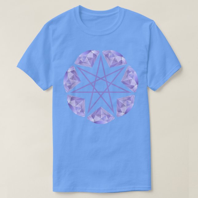 Lila Crystal Fairy Star Elva Star T Shirt (Design framsida)
