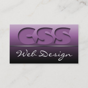 Lila CSS Webbdesign Sleek Affärskort Visitkort