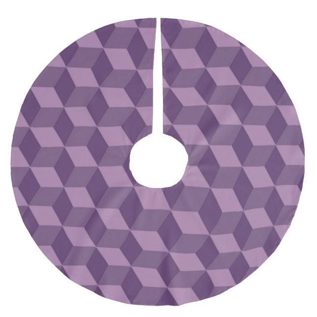 LILA CUBES JULGRANSMATTA BORSTAD POLYESTER (Framsidan)