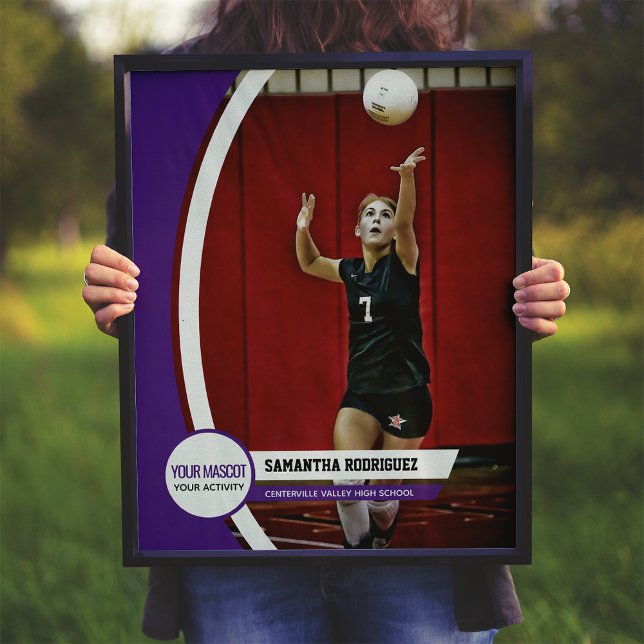 Lila Curved Ram School Photo Poster (Skapare uppladdad)