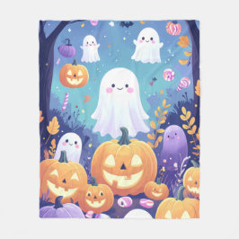 Lila Cute Halloween Fleecefilt