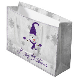 Lila Cute Snögubbe Helgdag Gift Bag