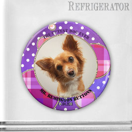 Lila Cutest Pet Keepsak Anpassningsbar Photo Magne Magnet