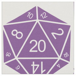 Lila D20 Dice Fabric Tyg