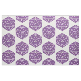 Lila D20 Dice Fabric Tyg