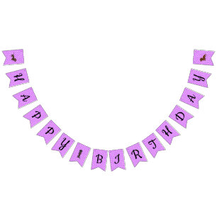 Lila Dachshund Bunting Party banderoll Vimplar