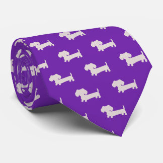 Lila Dachshund Pappa Necktie - Fars dag Gift Slips