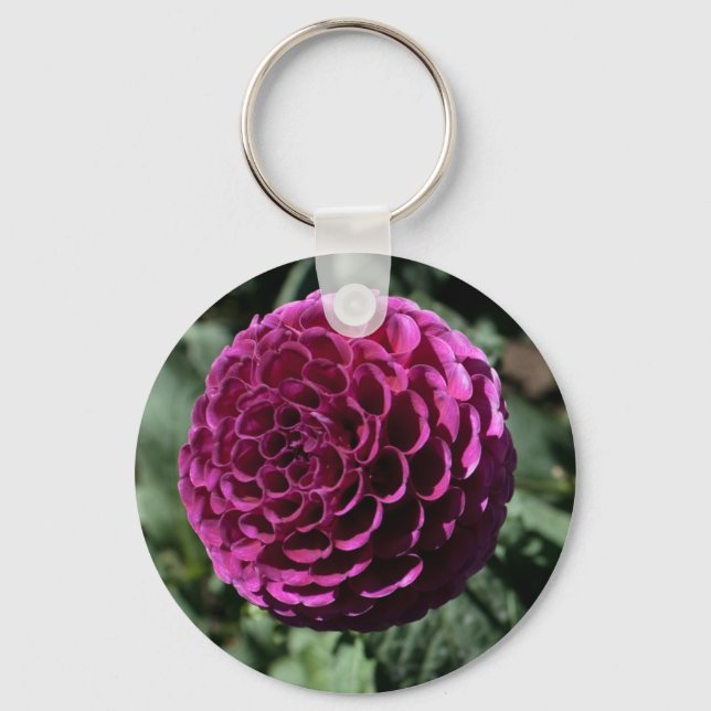 Lila Dahlia Keychain Nyckelring (Framsida)