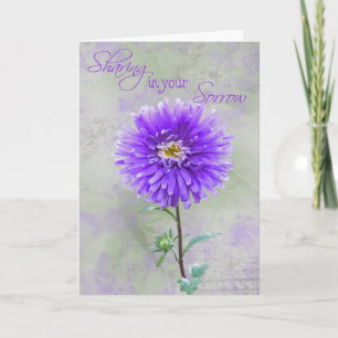 Lila Dahlia Sympathy Kort