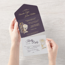 Lila Daisy Antique Bröllop all in One-Call