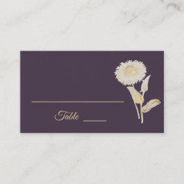 Lila Daisy Antique Bröllop Place Card Placeringskort