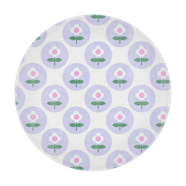 Lila Daisy Blommor Baby Shower i Bloom Party (Framsidan)