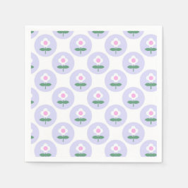 Lila Daisy Blommor Baby Shower i Bloom Party Pappersservett