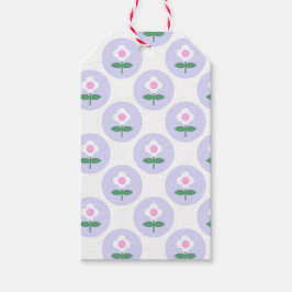 Lila Daisy Blommor Baby Shower i Bloom Party Presentetikett