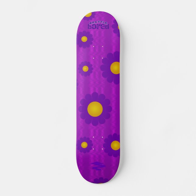 Lila Daisy Brattle Bored Skateboard Bräda 19,5 Cm (Framsida)