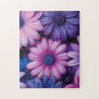 Lila Daisy Delight Jigszawa Puzzle: A Blommigt Fan Pussel