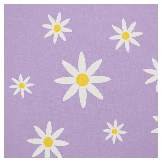 Lila Daisy Fabric Tyg (Provkarta)